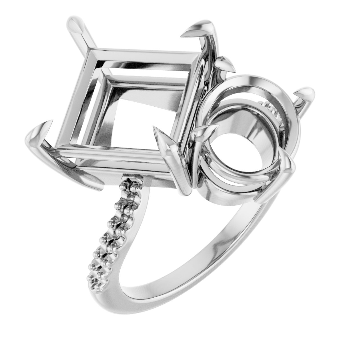 Two-Stone Bypass Engagement Ring