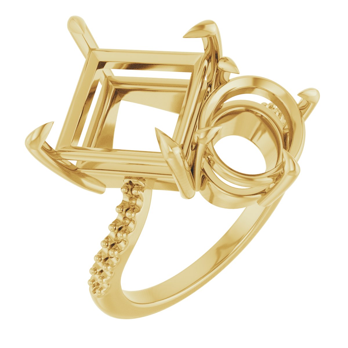 Two-Stone Bypass Engagement Ring