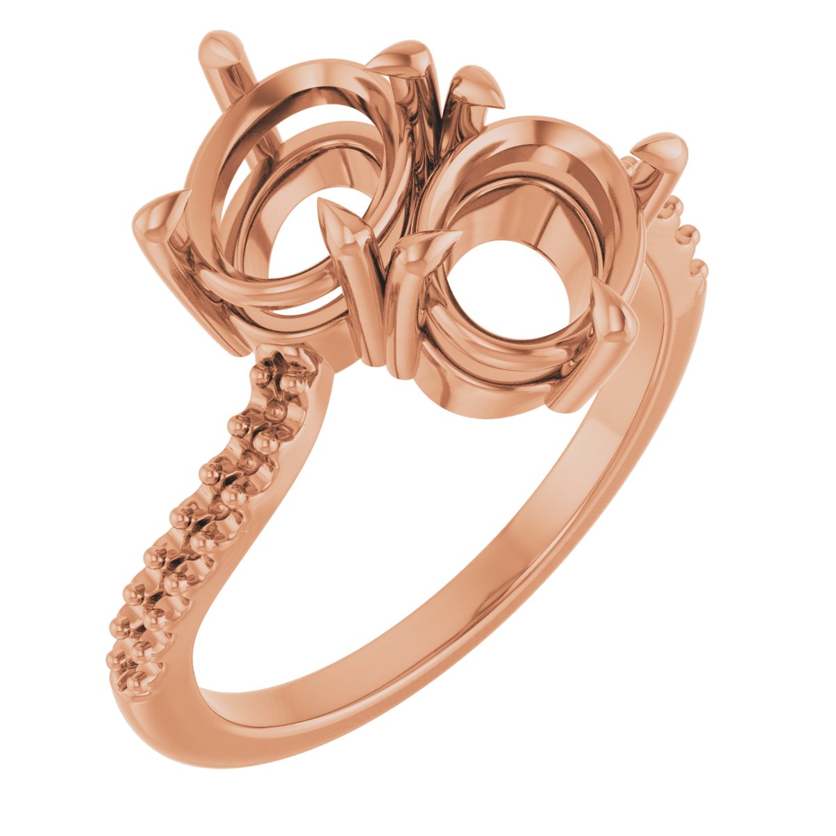 Two-Stone Bypass Engagement Ring