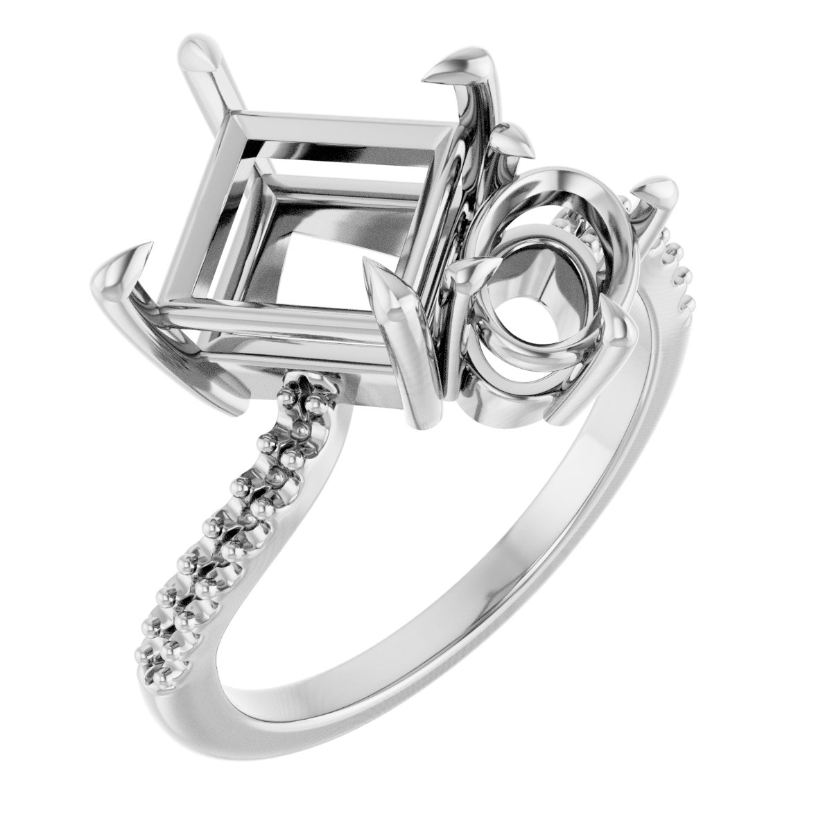 Two-Stone Bypass Engagement Ring