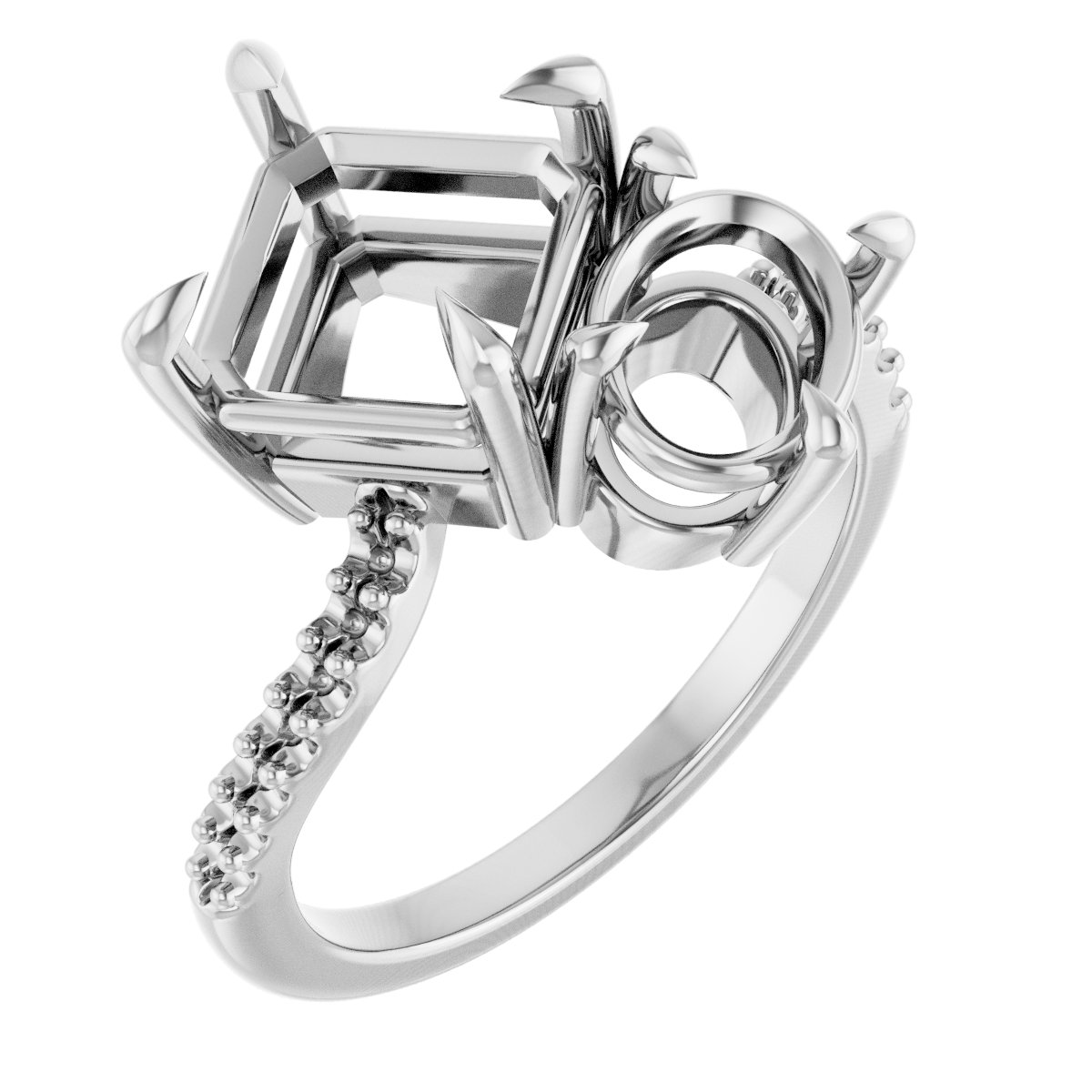Two-Stone Bypass Engagement Ring