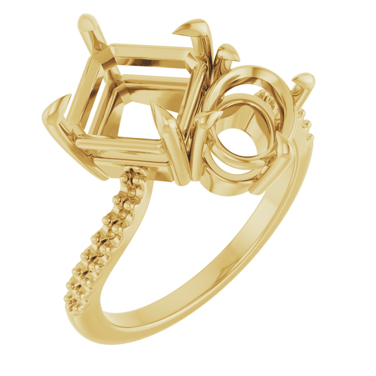 Two-Stone Bypass Engagement Ring