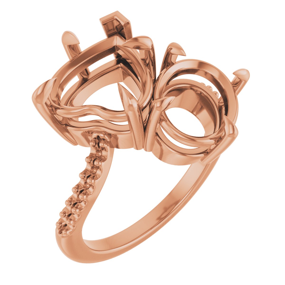 Two-Stone Bypass Engagement Ring