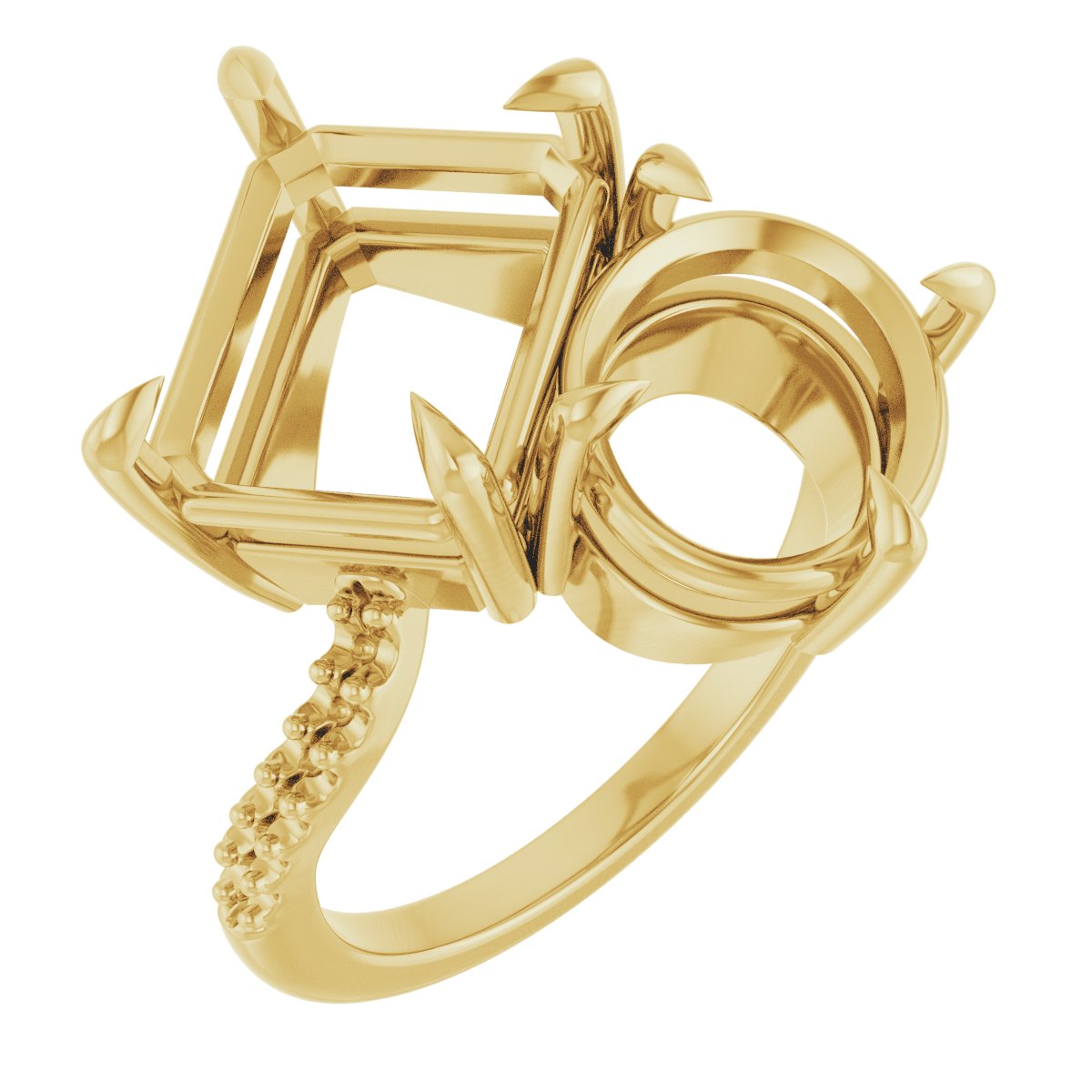 Two-Stone Bypass Engagement Ring