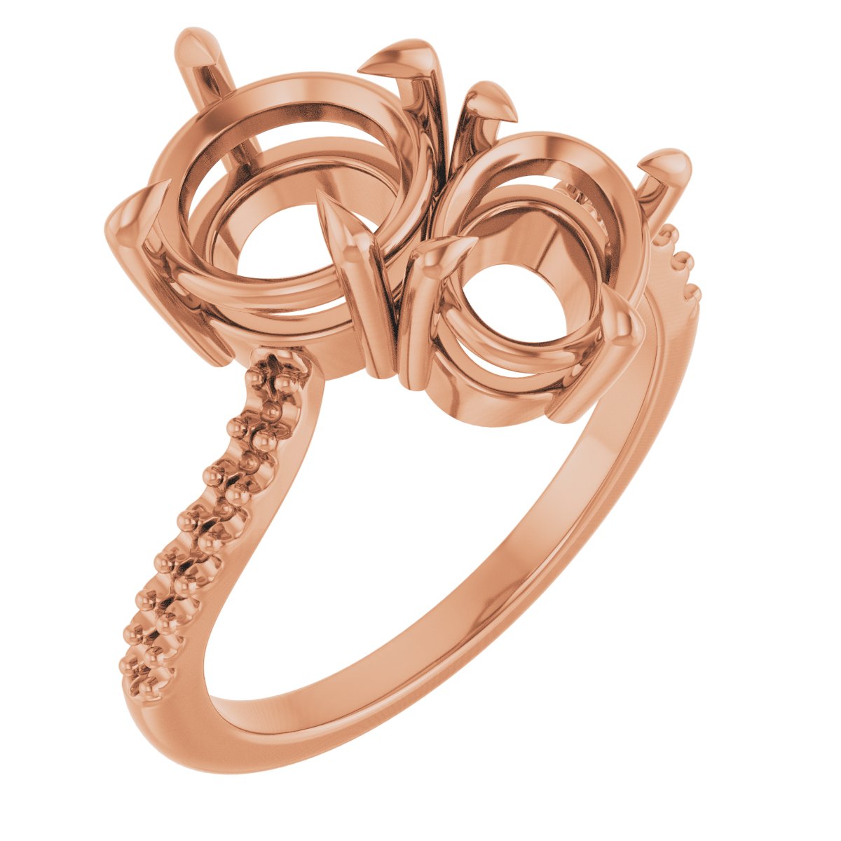 Two-Stone Bypass Engagement Ring