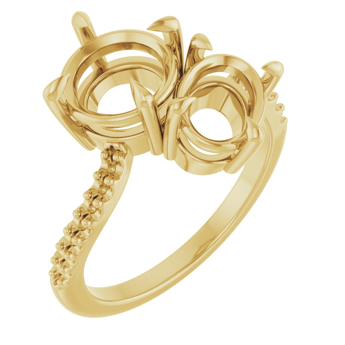 Two-Stone Bypass Engagement Ring