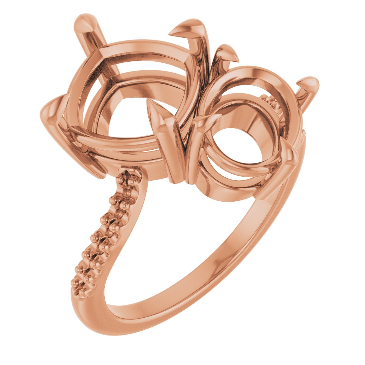Two-Stone Bypass Engagement Ring