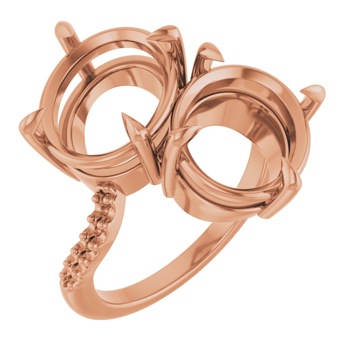 Two-Stone Bypass Engagement Ring