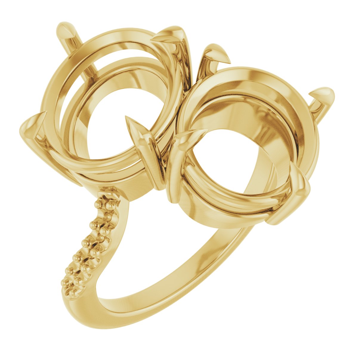 Two-Stone Bypass Engagement Ring