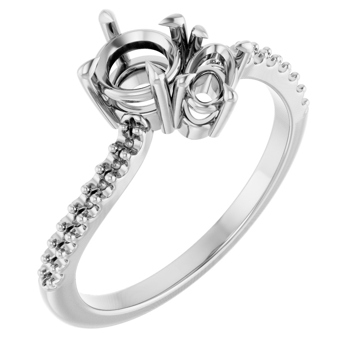 Two-Stone Bypass Engagement Ring