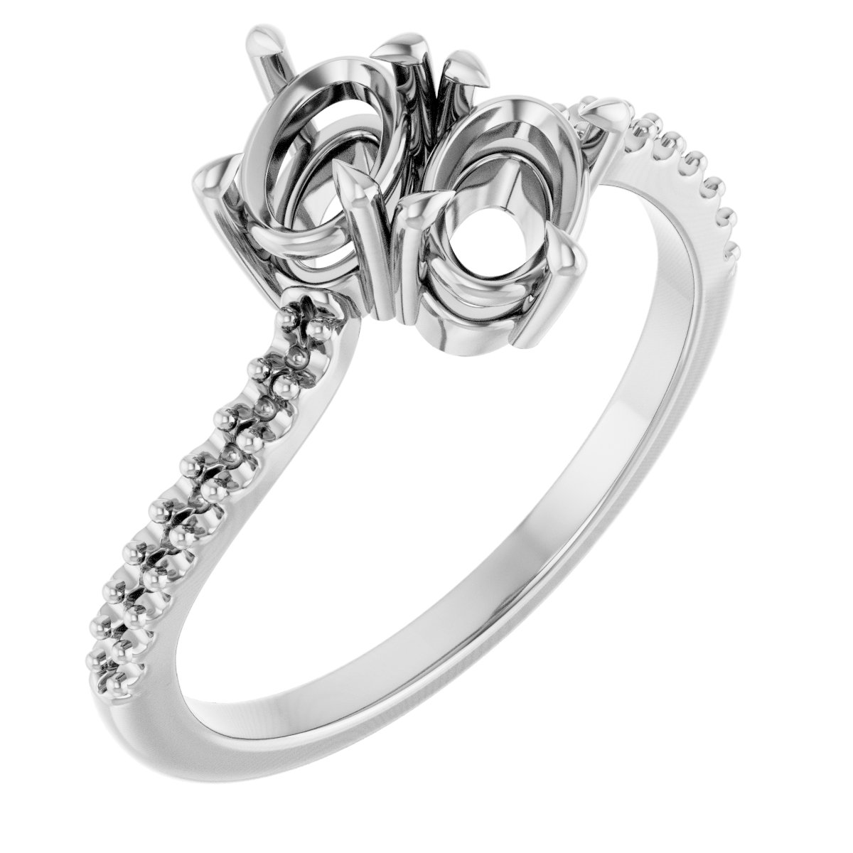 Two-Stone Bypass Engagement Ring