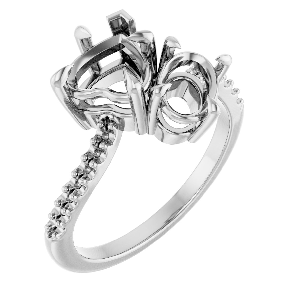 Two-Stone Bypass Engagement Ring