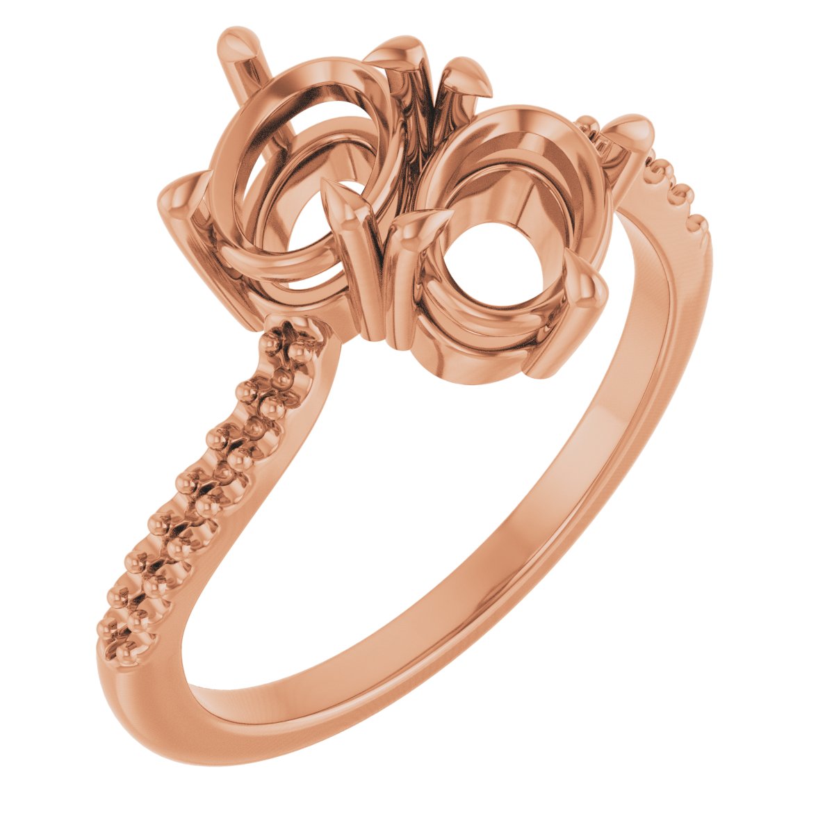 Two-Stone Bypass Engagement Ring