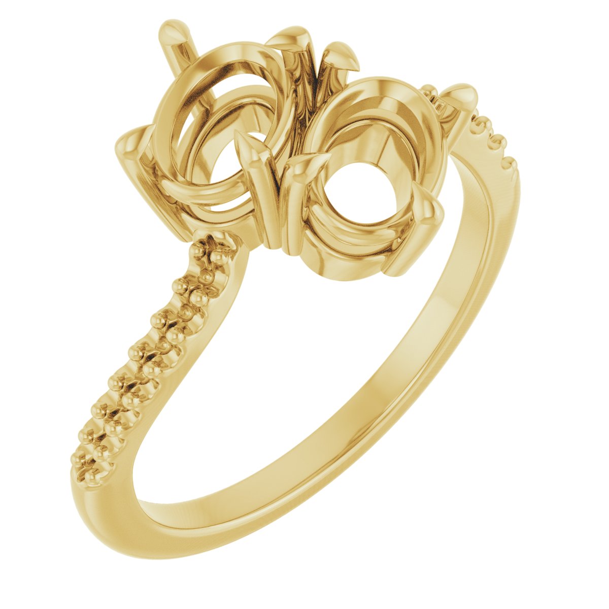 Two-Stone Bypass Engagement Ring