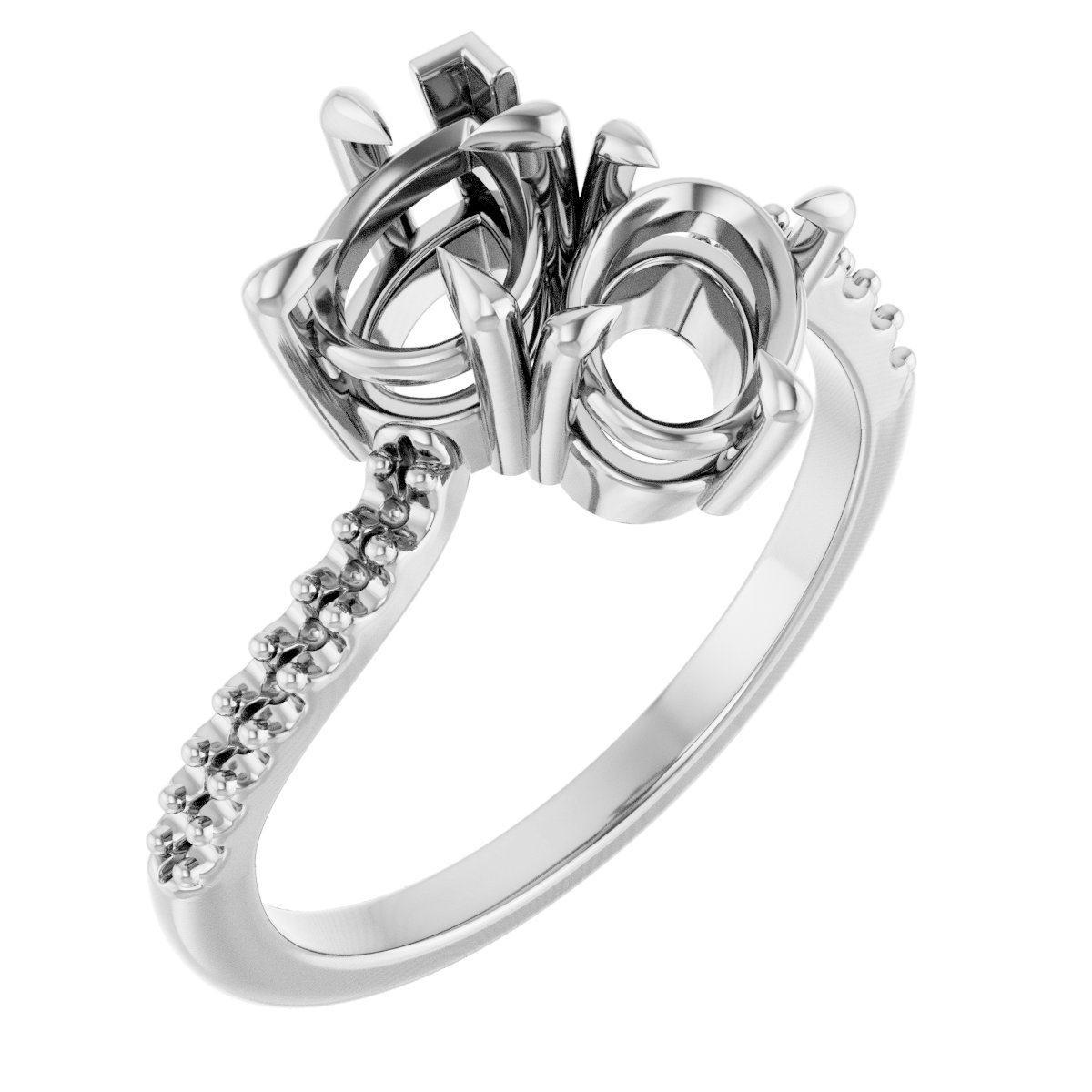Two-Stone Bypass Engagement Ring