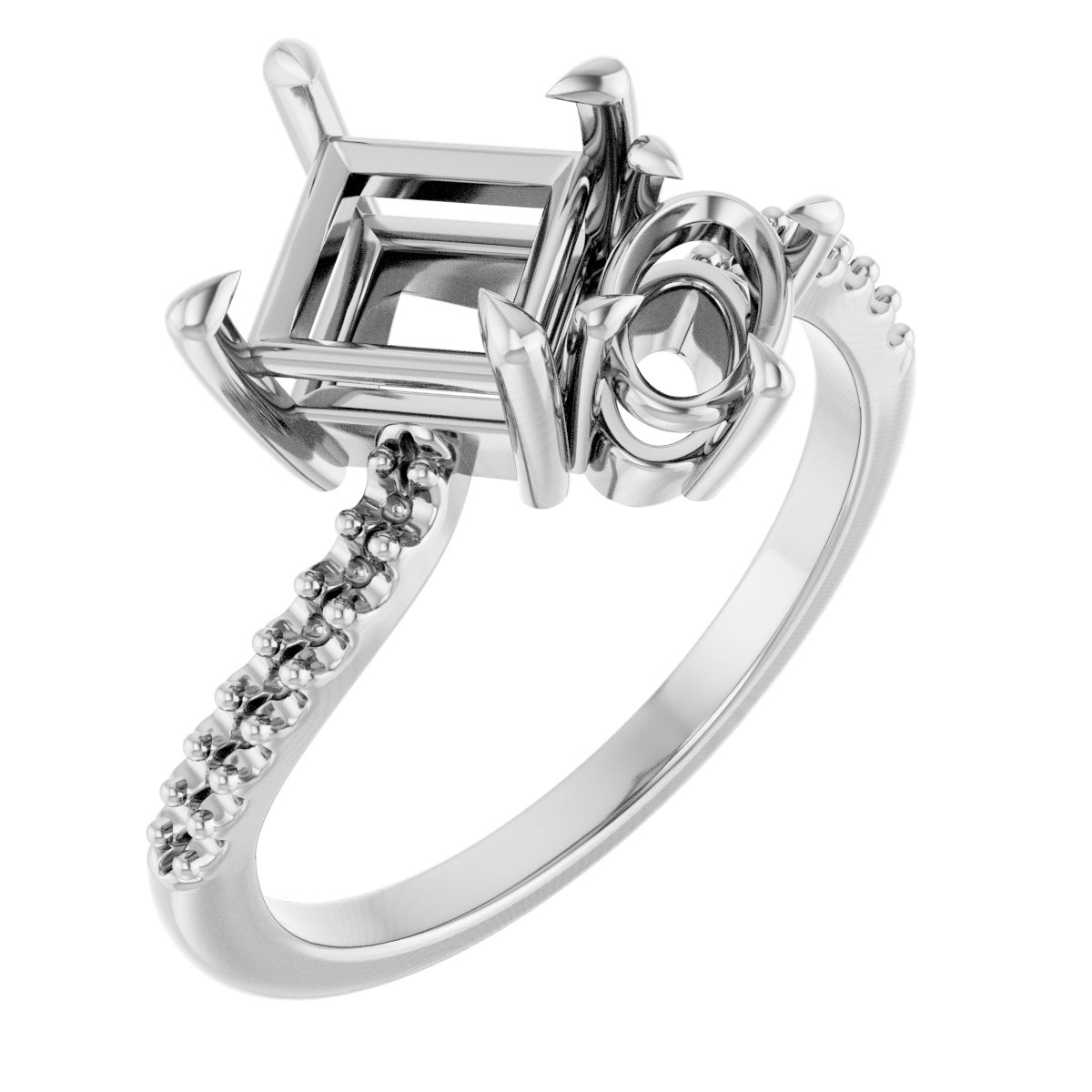 Two-Stone Bypass Engagement Ring