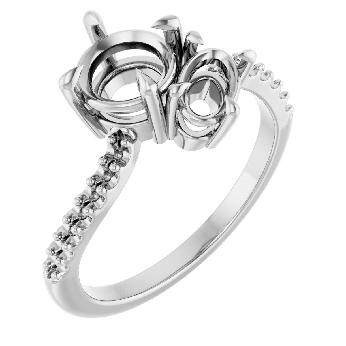 Two-Stone Bypass Engagement Ring