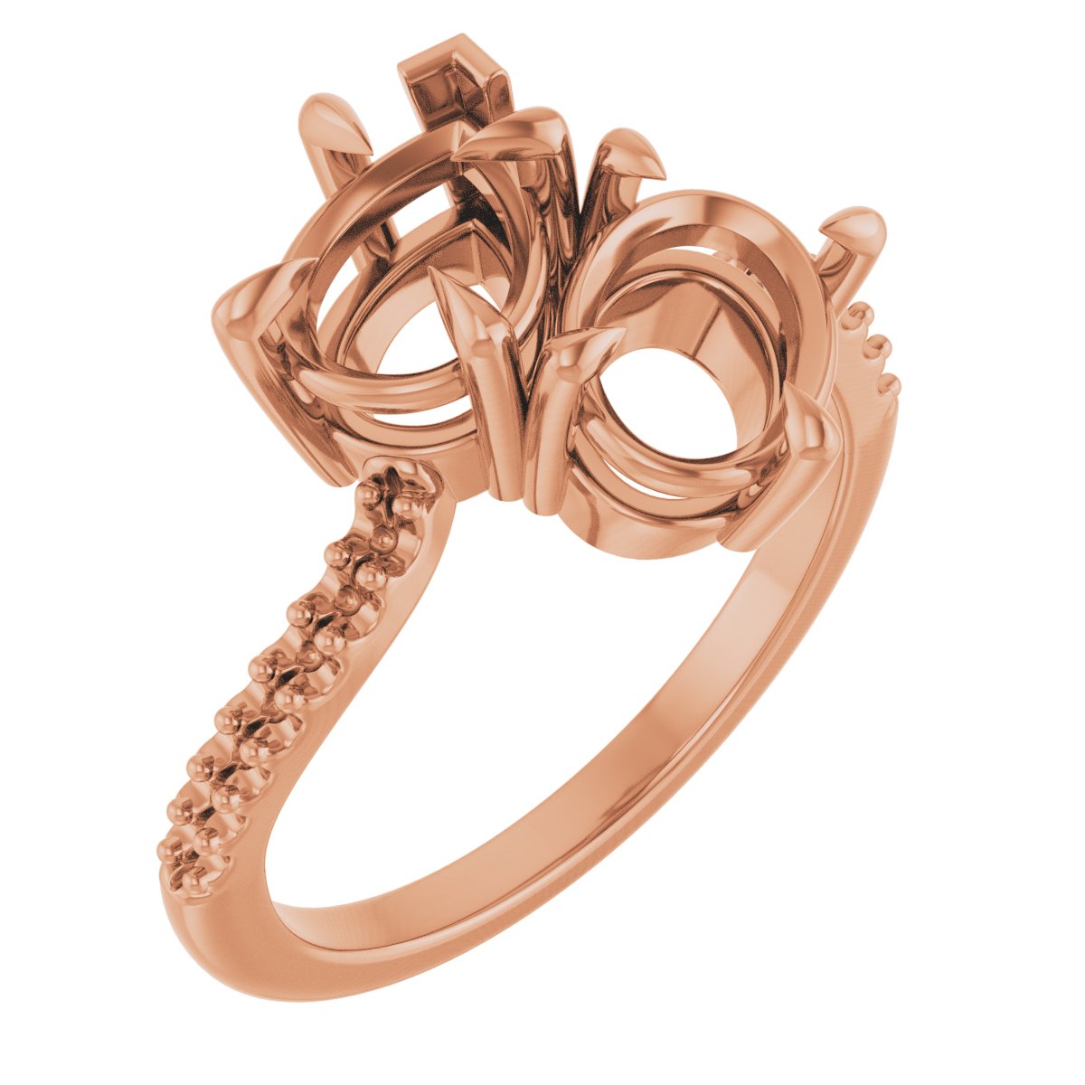 Two-Stone Bypass Engagement Ring