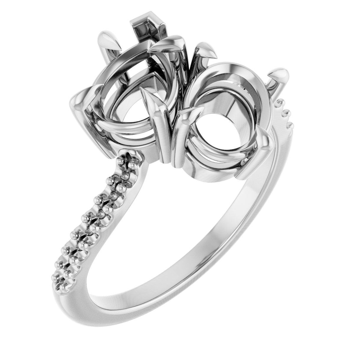 Two-Stone Bypass Engagement Ring