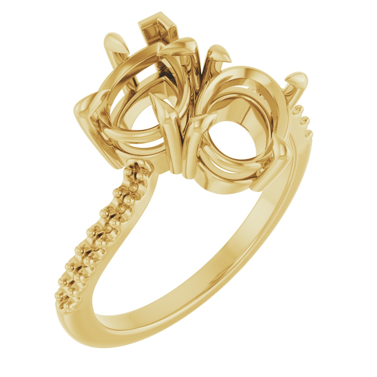 Two-Stone Bypass Engagement Ring