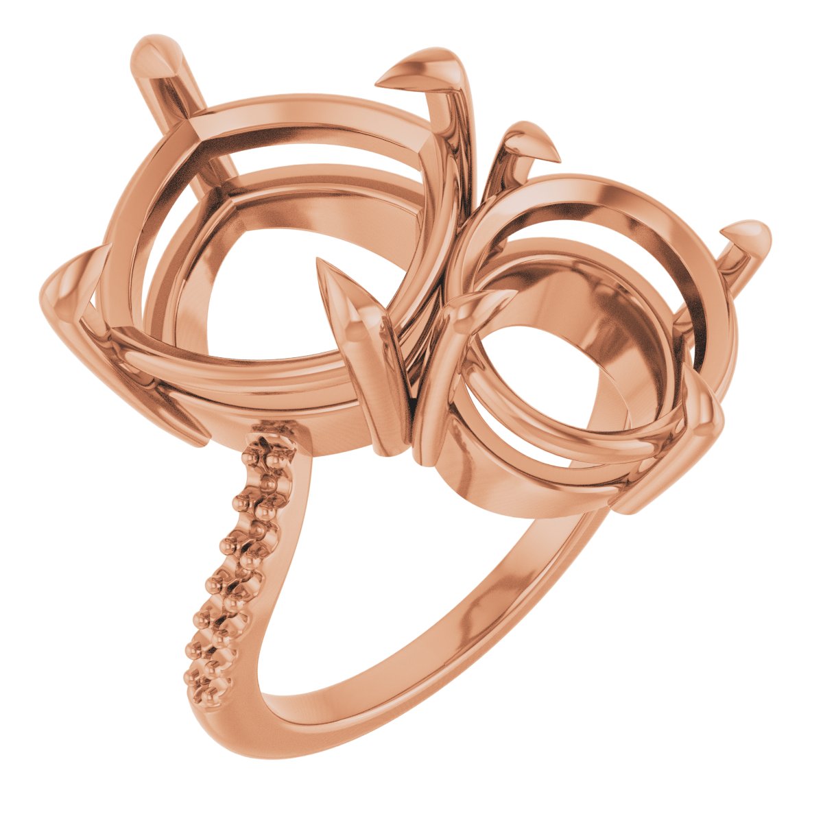 Two-Stone Bypass Engagement Ring