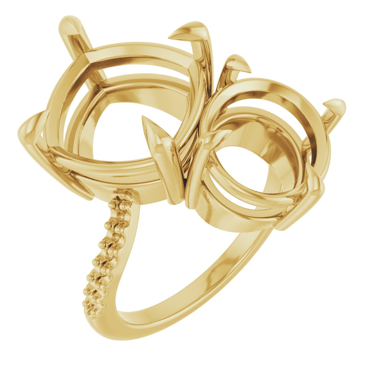 Two-Stone Bypass Engagement Ring