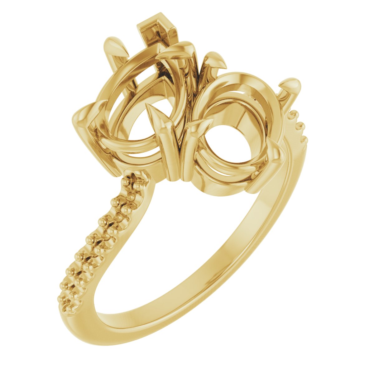 Two-Stone Bypass Engagement Ring