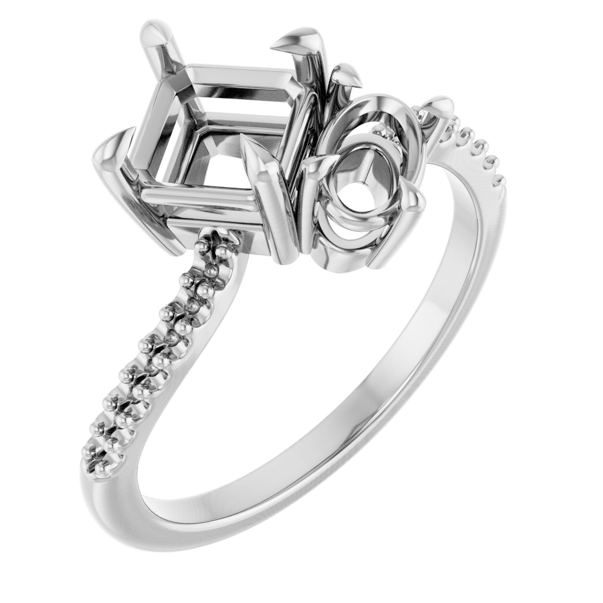 Two-Stone Bypass Engagement Ring