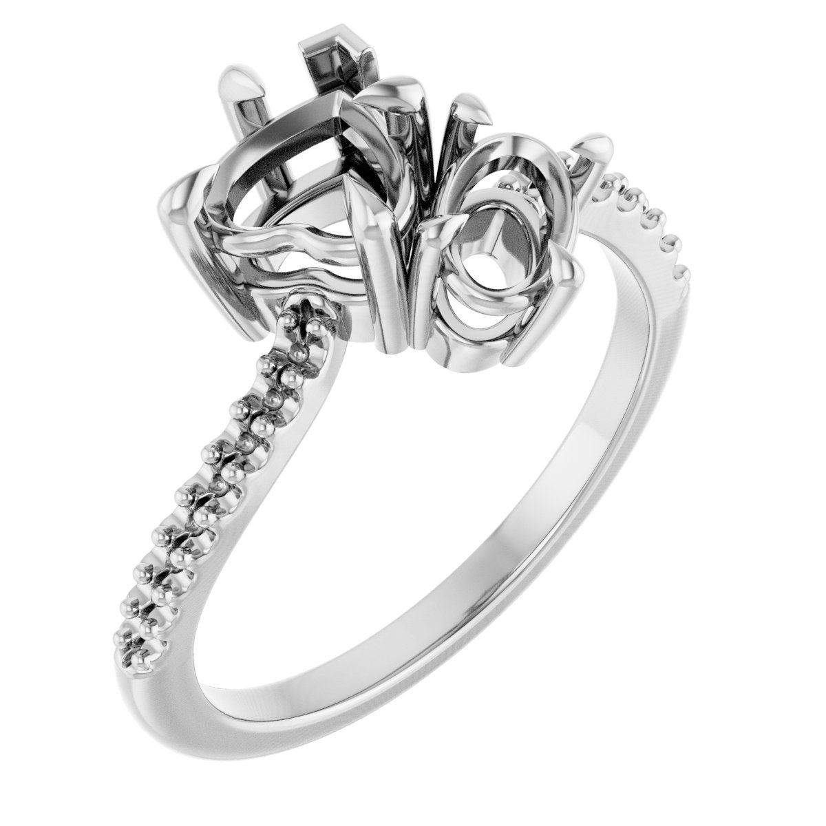 Two-Stone Bypass Engagement Ring