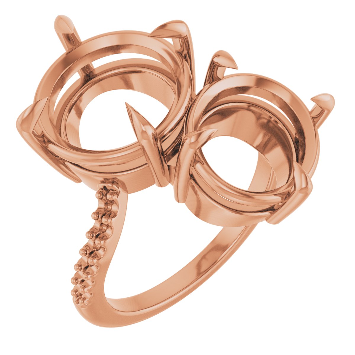 Two-Stone Bypass Engagement Ring