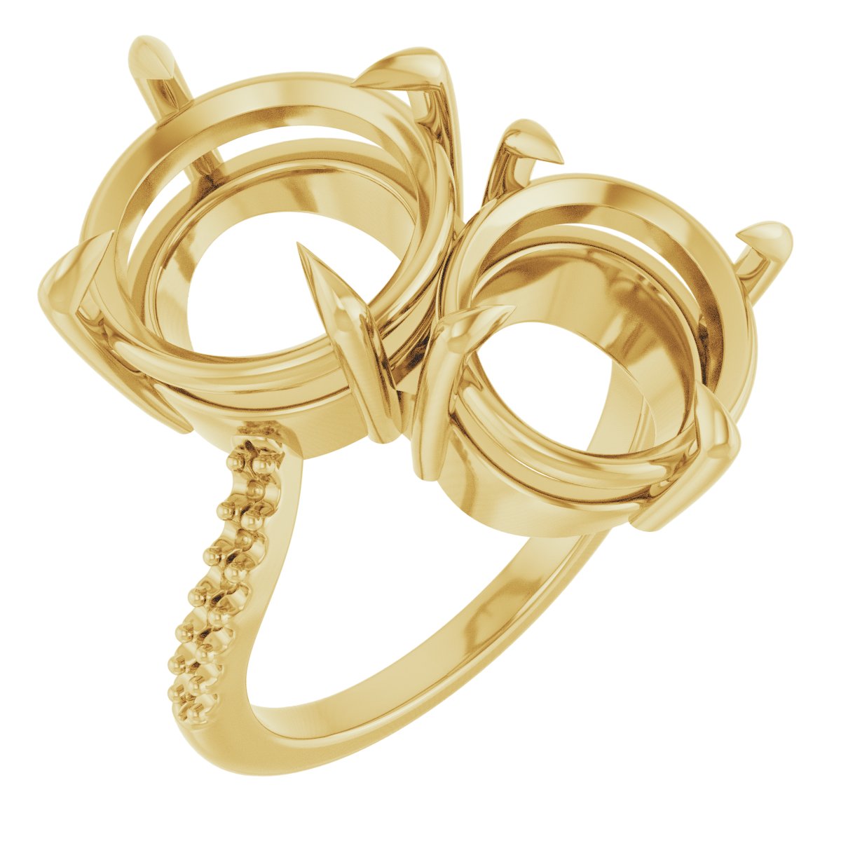 Two-Stone Bypass Engagement Ring
