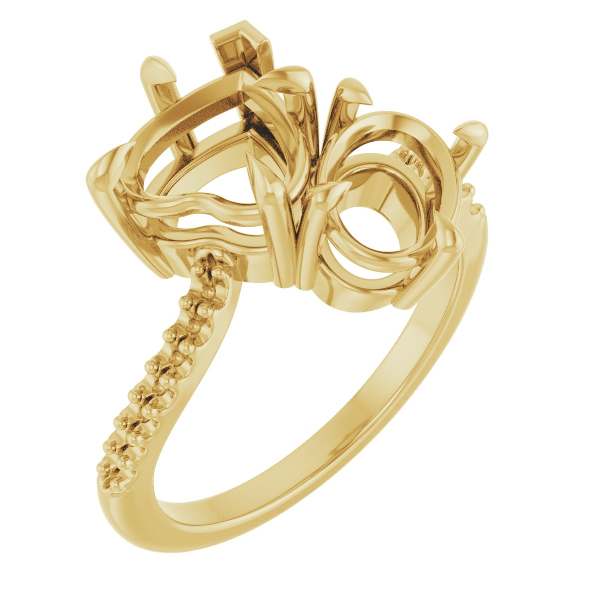 Two-Stone Bypass Engagement Ring