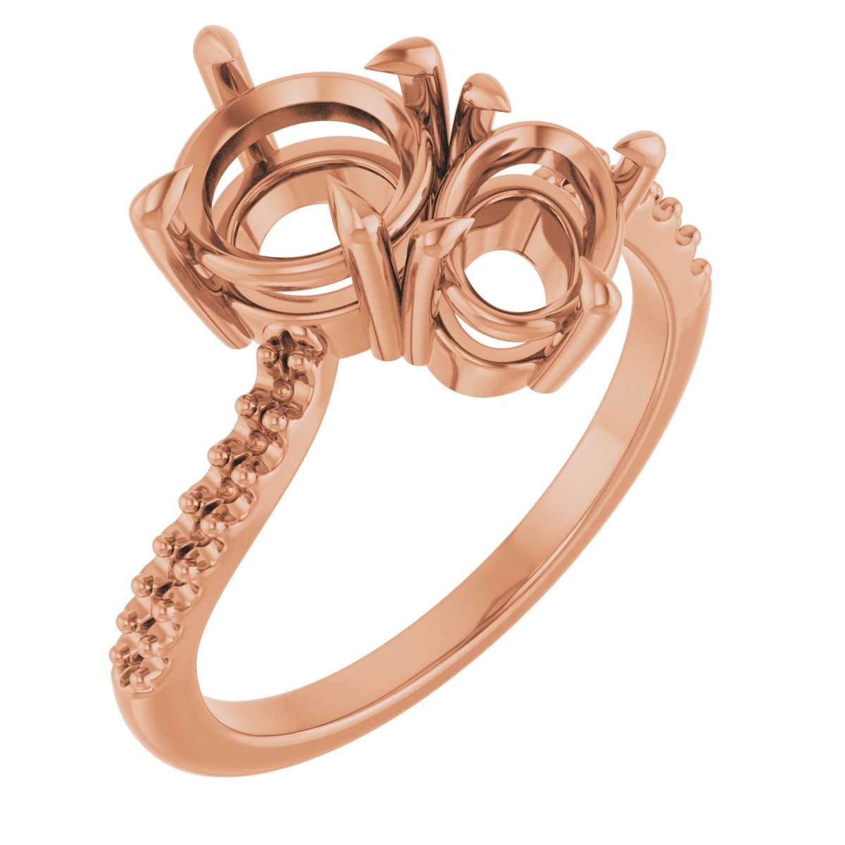Two-Stone Bypass Engagement Ring