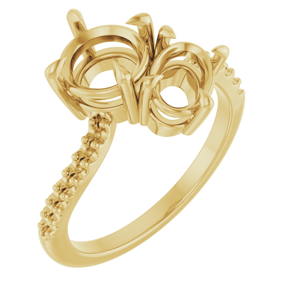 Two-Stone Bypass Engagement Ring