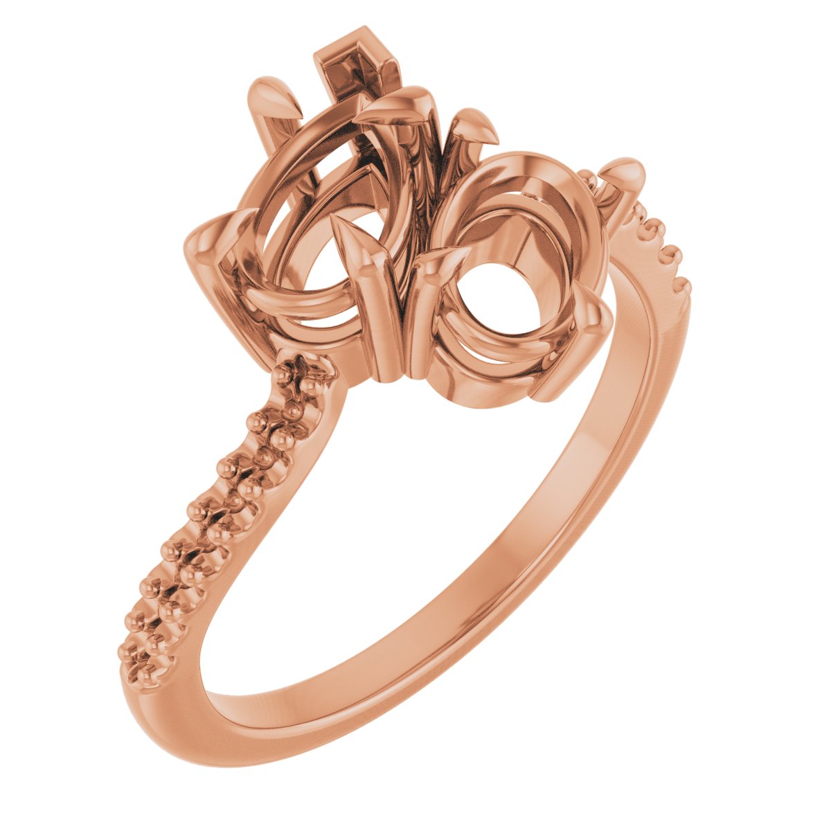 Two-Stone Bypass Engagement Ring