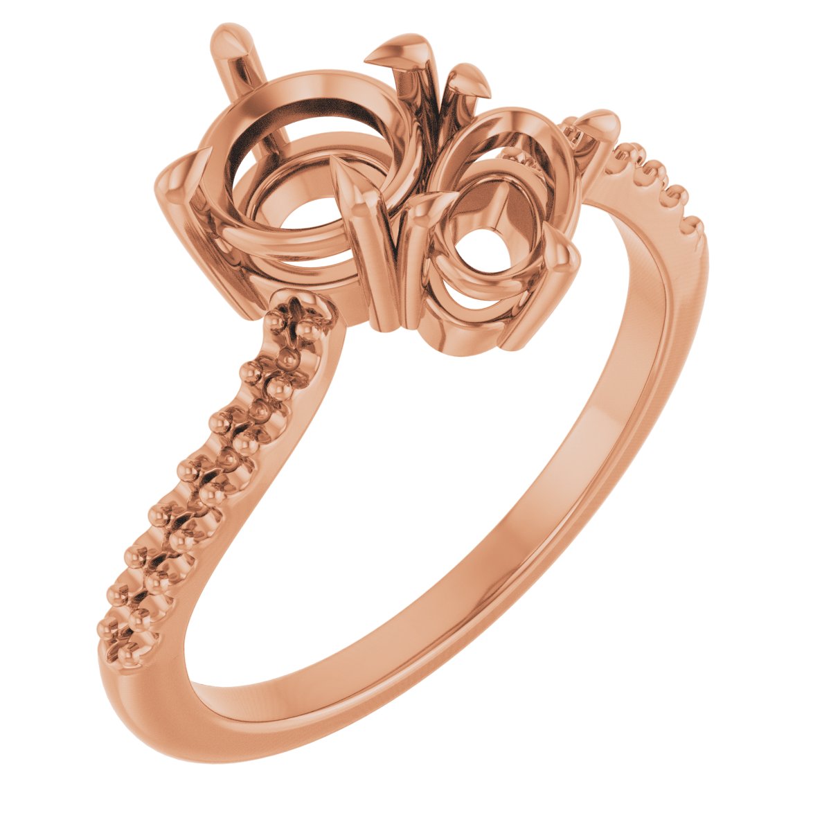 Two-Stone Bypass Engagement Ring