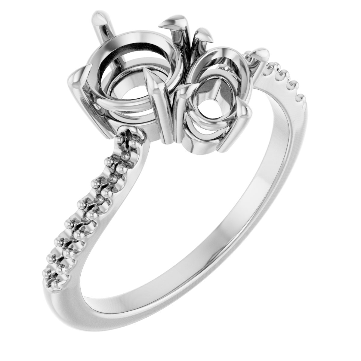 Two-Stone Bypass Engagement Ring