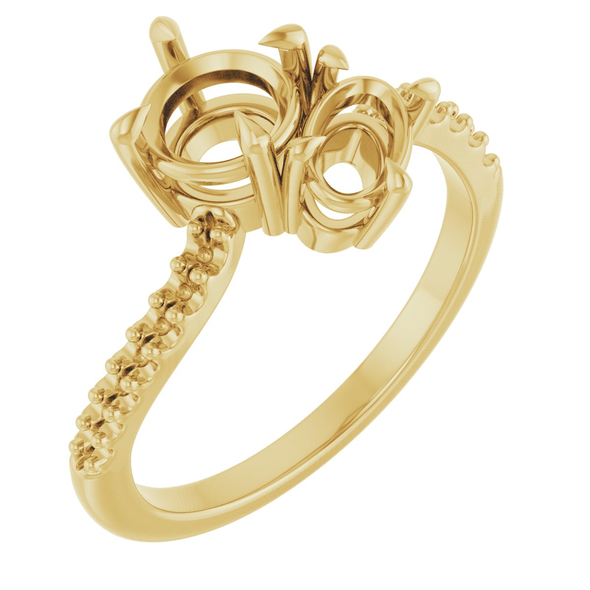 Two-Stone Bypass Engagement Ring