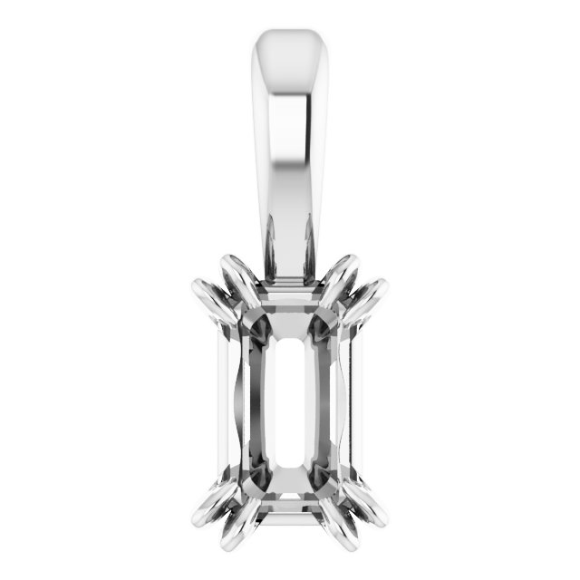 Emerald 4-Prong Double-Claw Pendant