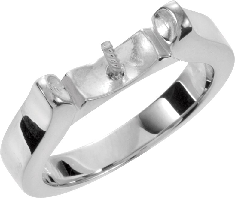 Solitaire Cathedral Pearl Ring