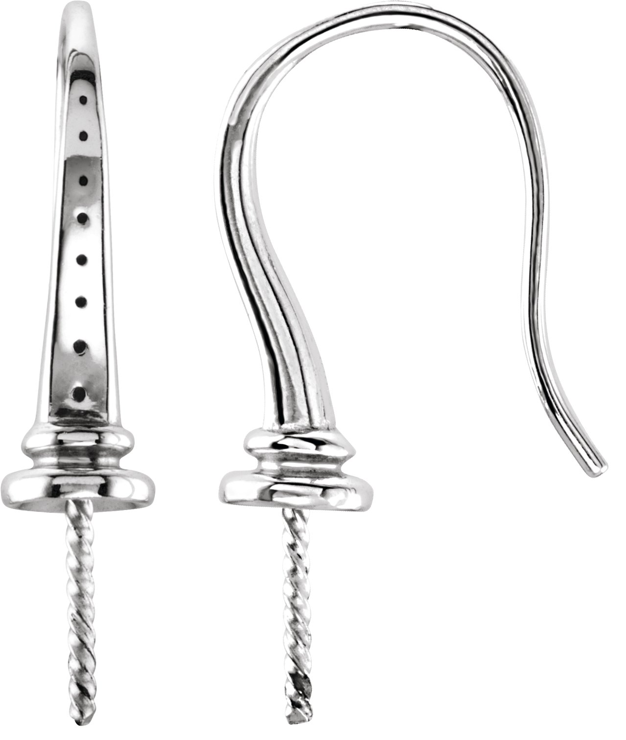 Accented Bishop Hook Pearl Earring