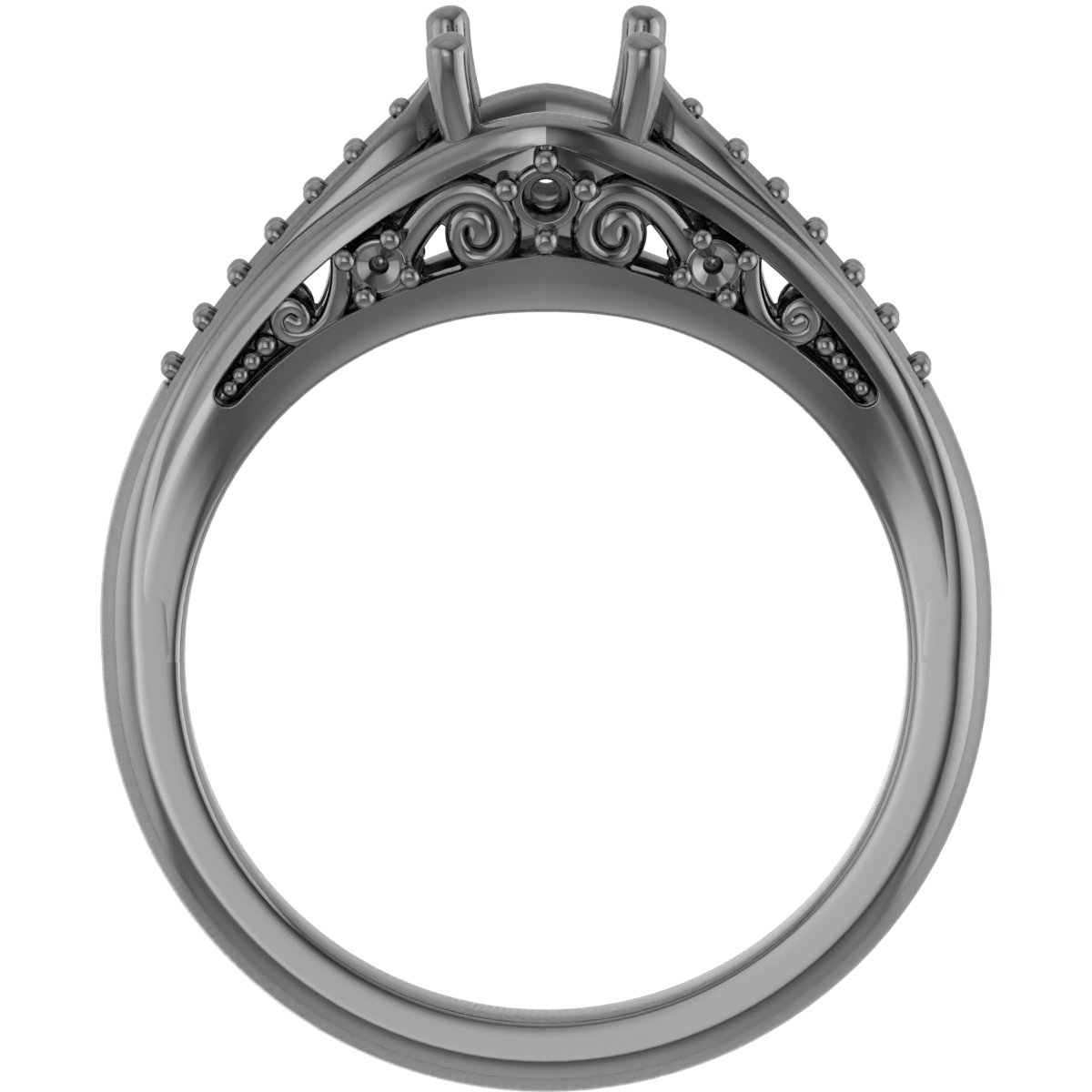 7x3.5 mm Marquise Engagement Ring Mounting view 2