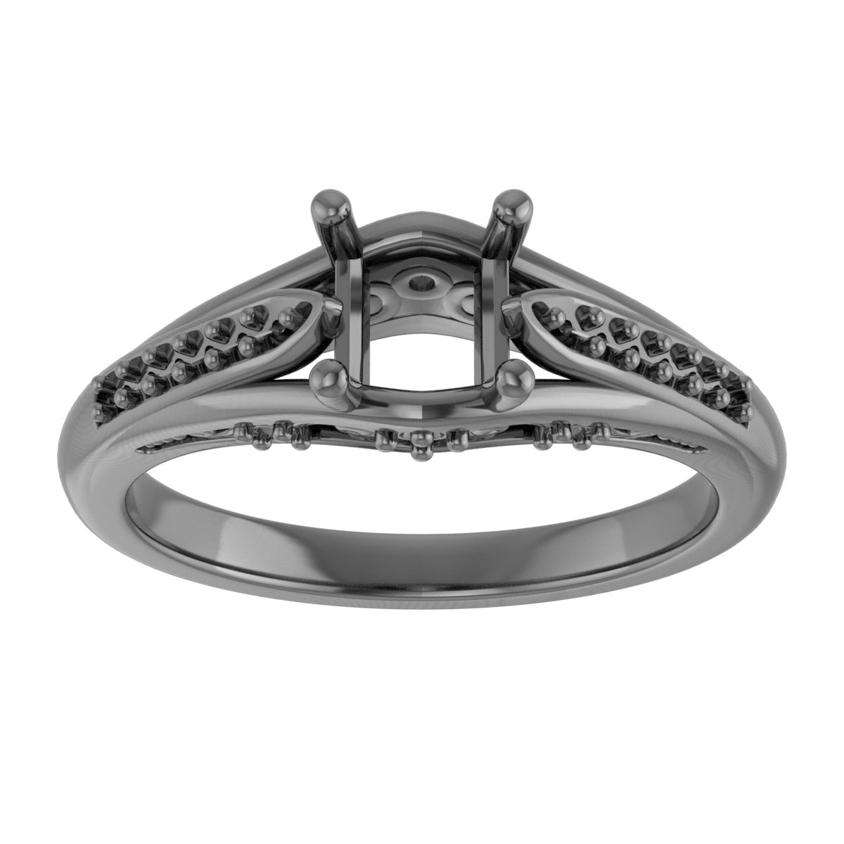 7x3.5 mm Marquise Engagement Ring Mounting view 3