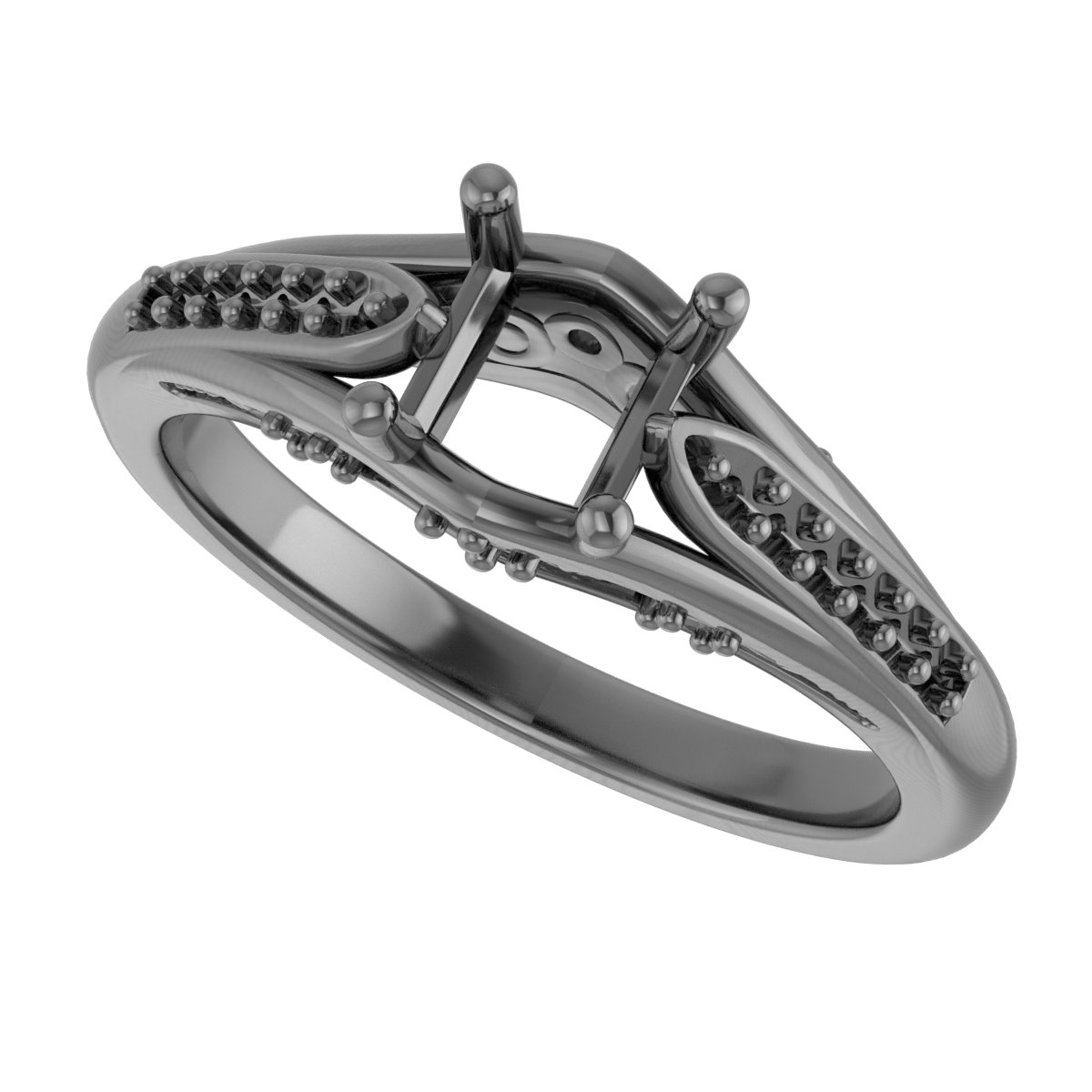 7x3.5 mm Marquise Engagement Ring Mounting view 5