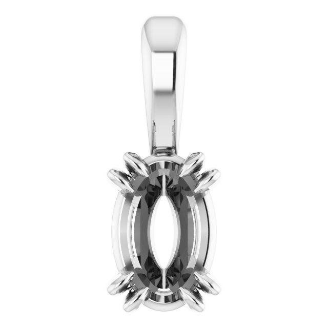 Oval 4-Prong Double-Claw Pendant