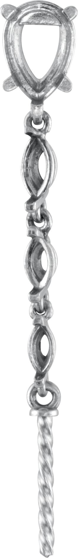 Articulated Linear Drop Neosadená Náušnica for South Sea Cultured Pearls