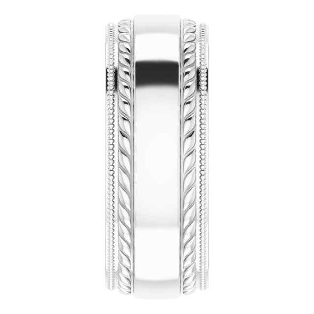 3 mm Asscher Band Mounting view 4