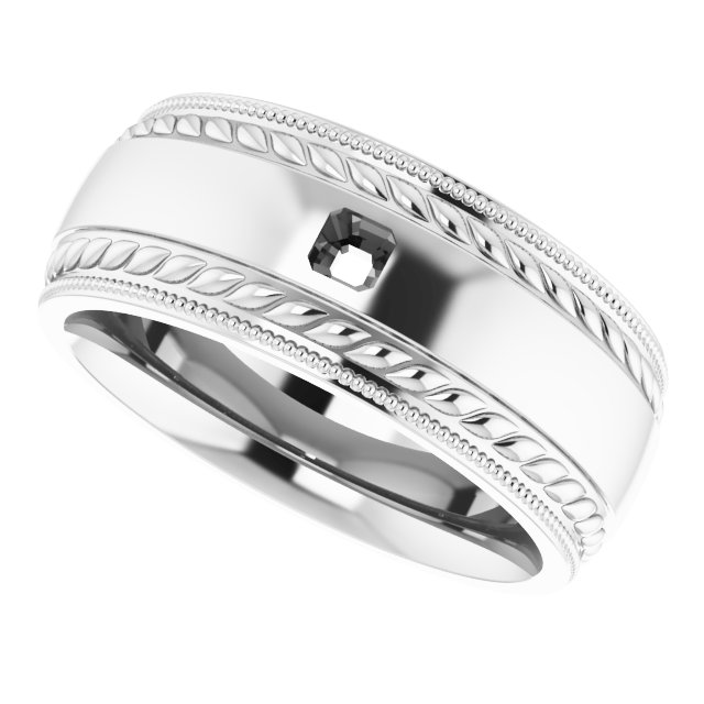 3 mm Asscher Band Mounting view 5