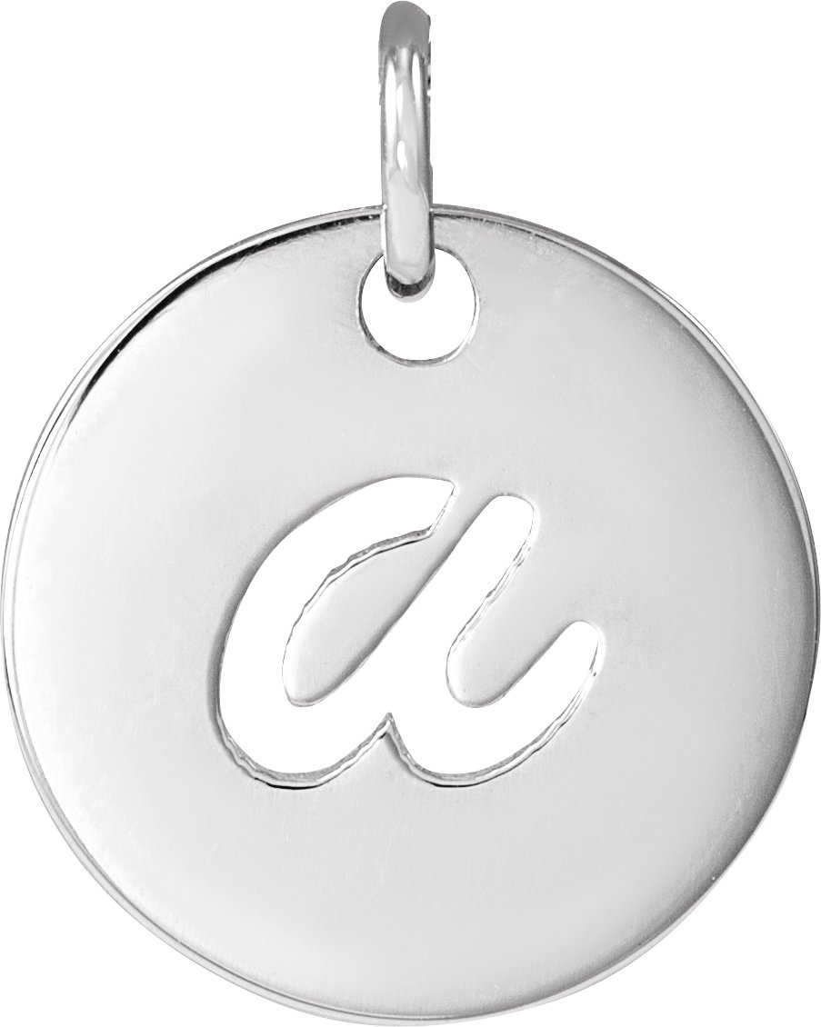 Sterling Silver Script Initial A Pendant