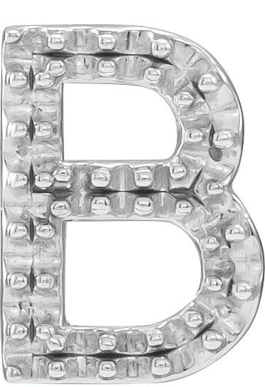 Sterling Silver Single Initial B Earring Mounting